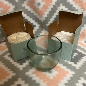 PartyLite candles and holder